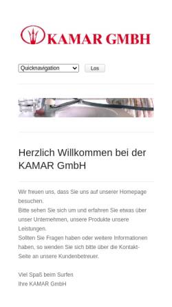 Vorschau der mobilen Webseite www.kamar-gmbh.de, Kamar GmbH
