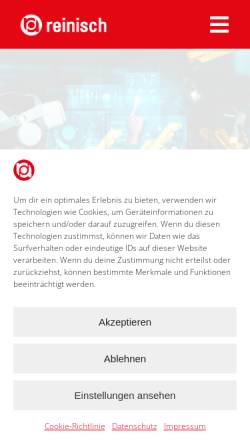 Vorschau der mobilen Webseite www.reinisch.de, Reinisch AG