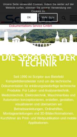 Vorschau der mobilen Webseite www.scriptor.de, Scriptor Dokumentations Service GmbH