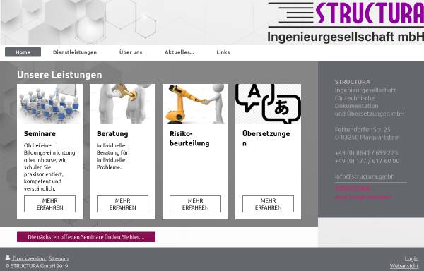 Vorschau von www.structura-online.de, Struktura Ingenieurbüro für technische Dokumentation Markus A. Boxleitner