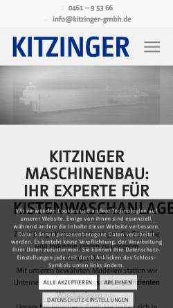 Vorschau der mobilen Webseite www.kitzinger-gmbh.de, Kitzinger Maschinenbau GmbH