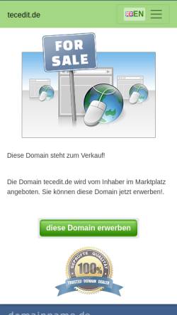 Vorschau der mobilen Webseite www.tecedit.de, TecEdit Gesellschaft für verbrauchergerechte Gebrauchsanweisungen mbH