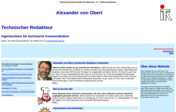 Vorschau von www.techwriter.de, Techwriter, Inh. Alexander von Obert