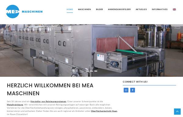 Vorschau von www.mea-maschinen.de, MEA Maschinen GmbH