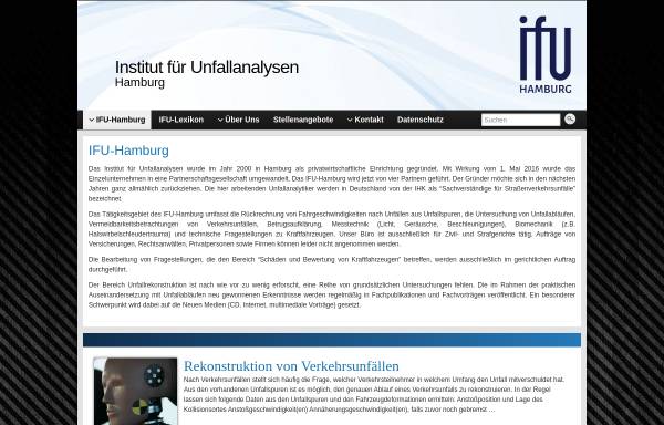 Vorschau von www.unfallforensik.de, Institut für Unfallanalysen