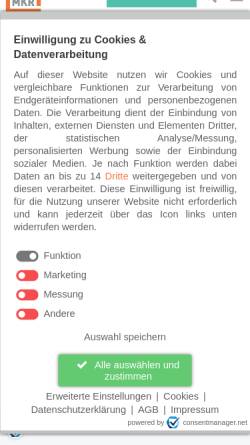 Vorschau der mobilen Webseite mkr-metzger.de, MKR Metzger GmbH