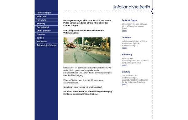 Vorschau von unfallanalyse.de, Unfallanalyse Berlin