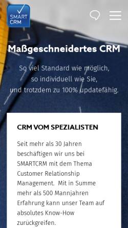 Vorschau der mobilen Webseite www.smartcrm.de, SMARTCRM GmbH