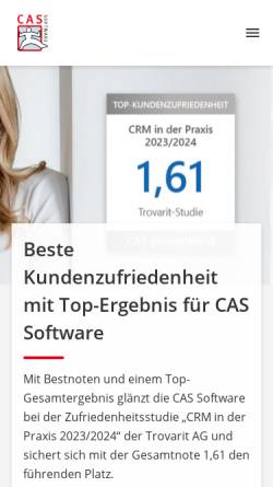 Vorschau der mobilen Webseite www.cas.de, CAS Software AG