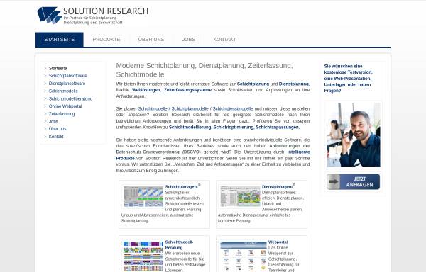 Vorschau von www.solution-research.com, Solution Research GmbH