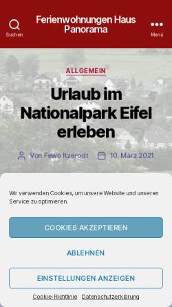 Vorschau der mobilen Webseite www.ferienwohnung-itzerodt.de, Ferienwohnung Itzerodt