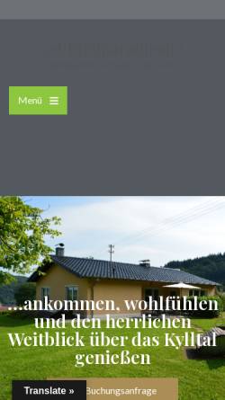 Vorschau der mobilen Webseite www.eifelparadiesje.de, Fewo-Eifel