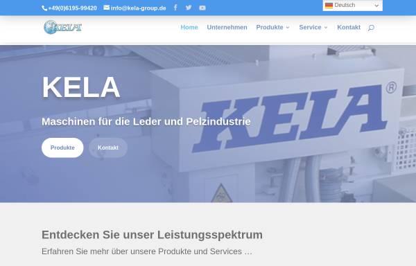 Vorschau von kela-group.de, KELA Ledertechnik GmbH