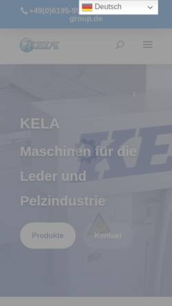 Vorschau der mobilen Webseite kela-group.de, KELA Ledertechnik GmbH