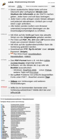 Vorschau der mobilen Webseite www2.s-inf.de, Skriptesammlung