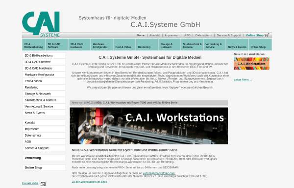 Vorschau von www.cai-systeme.com, C.A.I. Systeme GmbH
