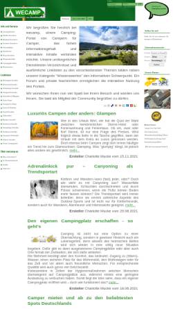 Vorschau der mobilen Webseite www.wecamp.eu, WeCamp