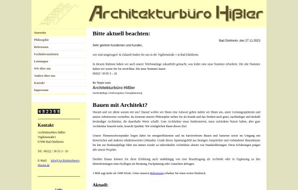 Vorschau von www.architekturbuero-hissler.de, Hißler, Gunther