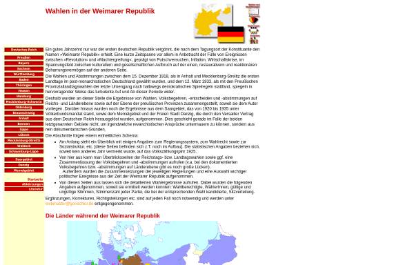 Vorschau von www.gonschior.de, Wahlen in der Weimarer Republik