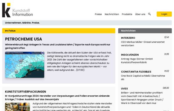 Vorschau von www.kiweb.de, KI Kunststoff Information