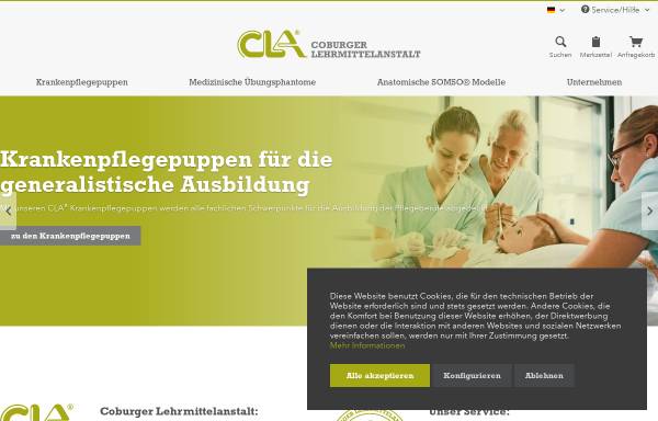 Vorschau von www.coburger-lehrmittelanstalt.de, CLA Coburger Lehrmittelanstalt