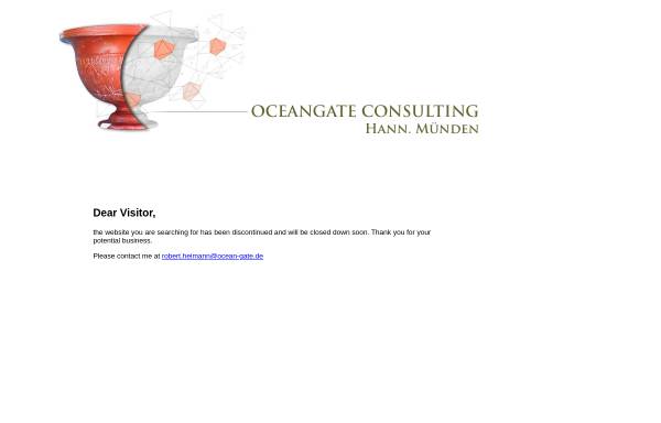 Vorschau von www.ocean-gate.de, Oceangate Consulting, Inh. Prof. Dr.Robert B. Heimann