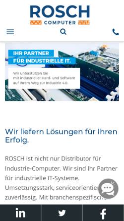 Vorschau der mobilen Webseite www.rosch-computer.de, Rosch Computer GmbH