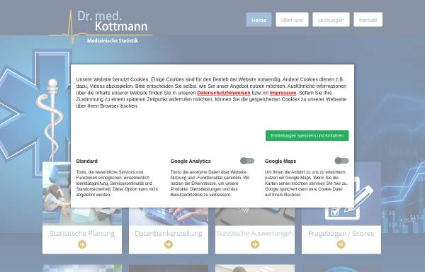 Vorschau von www.statistik-in-der-medizin.de, Statistik-Service Dr. med. Tanja Kottmann