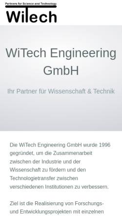 Vorschau der mobilen Webseite www.witech-engineering.de, WiTech Engineering GmbH