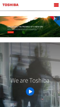 Vorschau der mobilen Webseite www.toshiba.de, Toshiba Europe