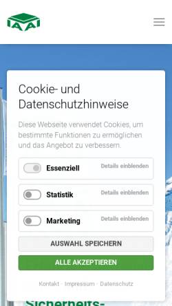 Vorschau der mobilen Webseite www.iaai.de, IAAI Arbeitssicherheit GmbH