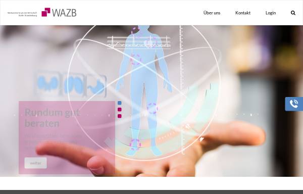 Vorschau von www.wazb.de, Werkarztzentrum der Wirtschaft in Berlin und Brandenburg e.V. (WAZ)