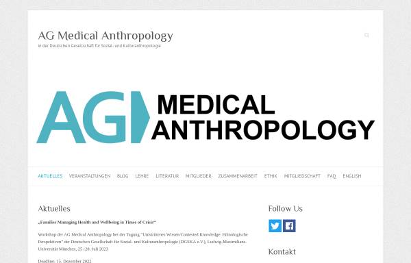 AG Medical Anthropology der Deutschen Gesellschaft für Völkerkunde e. V.