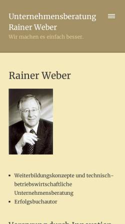Vorschau der mobilen Webseite unternehmensberatung-rainerweber.de, Unternehmensberatung Rainer Weber