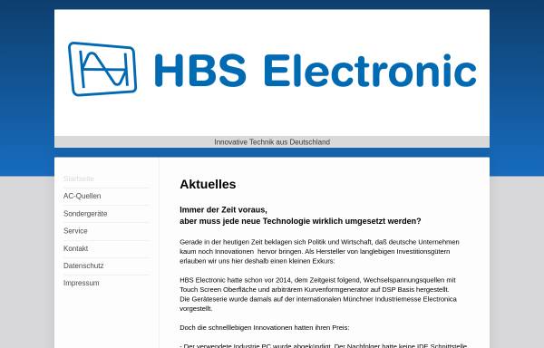 Vorschau von hbs-electronic.de, HBS Electronic GmbH