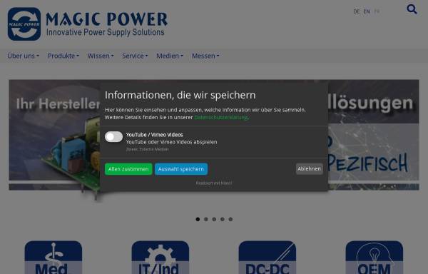 Vorschau von www.mgpower.de, Magic Power Technology GmbH