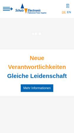 Vorschau der mobilen Webseite www.schulz-electronic.de, Schulz Electronic GmbH