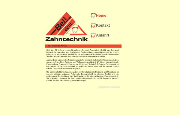 Vorschau von www.belident.de, BeLident Zahntechnik GmbH