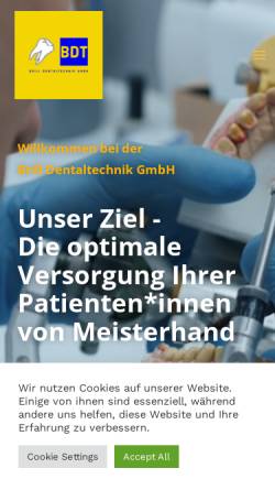 Vorschau der mobilen Webseite www.brill-dentaltechnik.de, Brill Dentaltechnik GmbH