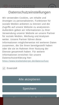 Vorschau der mobilen Webseite www.knebelsberger.de, Dental-Technik Knebelsberger GmbH