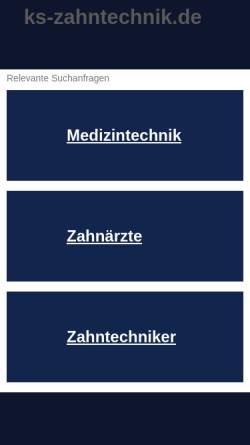 Vorschau der mobilen Webseite www.ks-zahntechnik.de, KS Konrad Schumacher Zahntechnik GmbH
