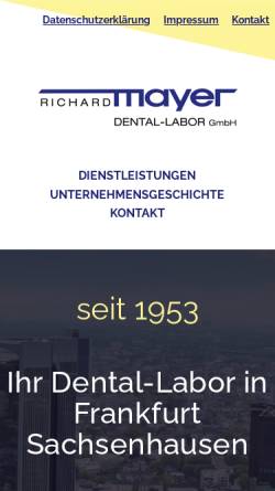 Vorschau der mobilen Webseite mayer-dentallabor.de, Richard Mayer Dental-Labor GmbH