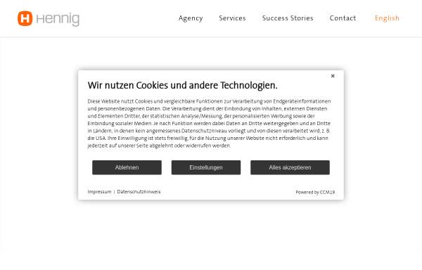 Vorschau von www.agentur-hennig.de, Hennig Agentur für Kommunikation GmbH