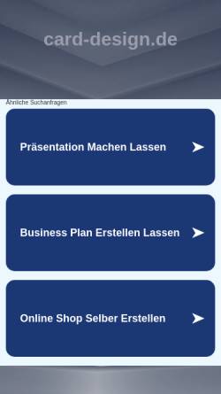 Vorschau der mobilen Webseite card-design.de, Ivo Eisenhuth, card-design