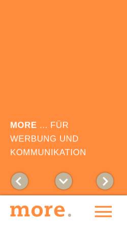 Vorschau der mobilen Webseite www.more-group.de, More Werbung und Kommunikation GmbH
