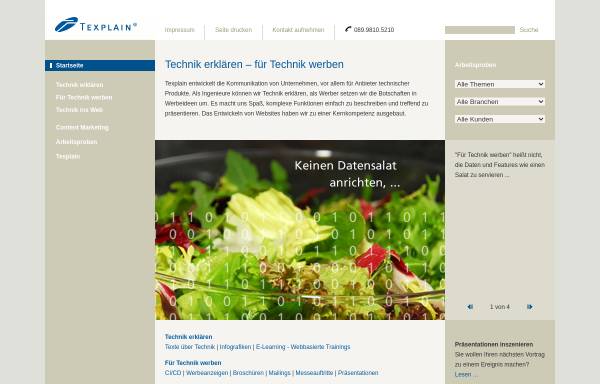 Vorschau von www.texplain.de, Texplain GmbH