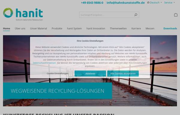 Vorschau von www.hahnkunststoffe.de, Hahn Kunststoffe GmbH