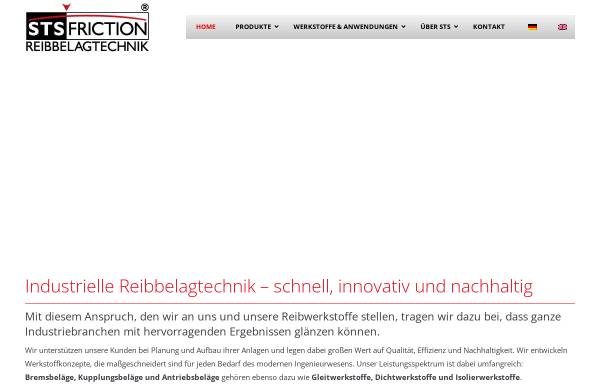 Vorschau von www.sts-friction.com, STS Friction GmbH