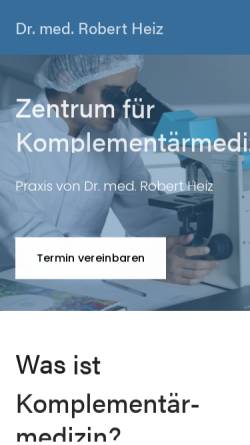 Vorschau der mobilen Webseite praxis-heiz.ch, Dr. med. Robert Heiz