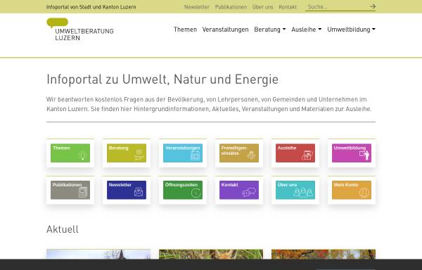 Vorschau von www.ublu.ch, Umweltberatung Luzern